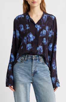 Arden Pleated Print Top