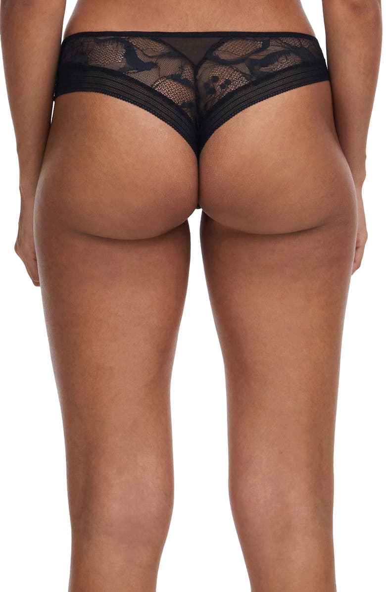 Chantelle Lingerie True Lace Thong, Alternate, color, 