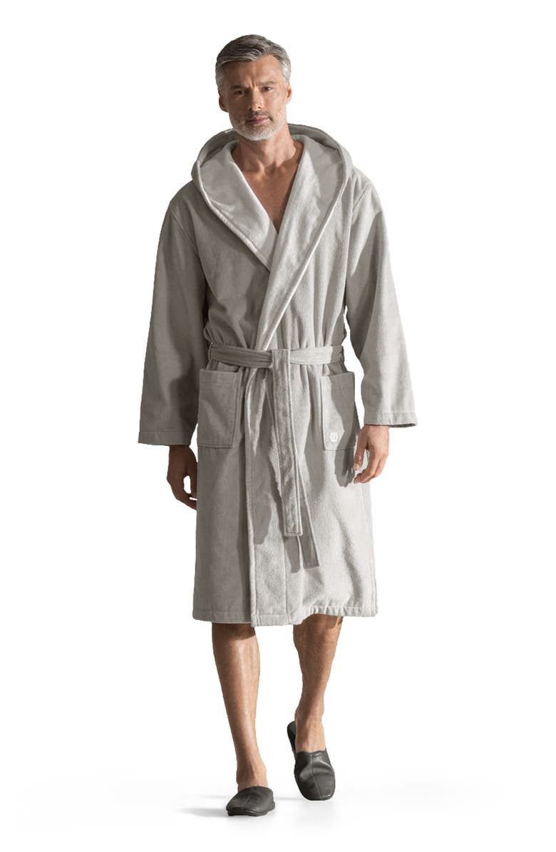Togas Art Line Men's Bathrobe, Alternate, color, Grey