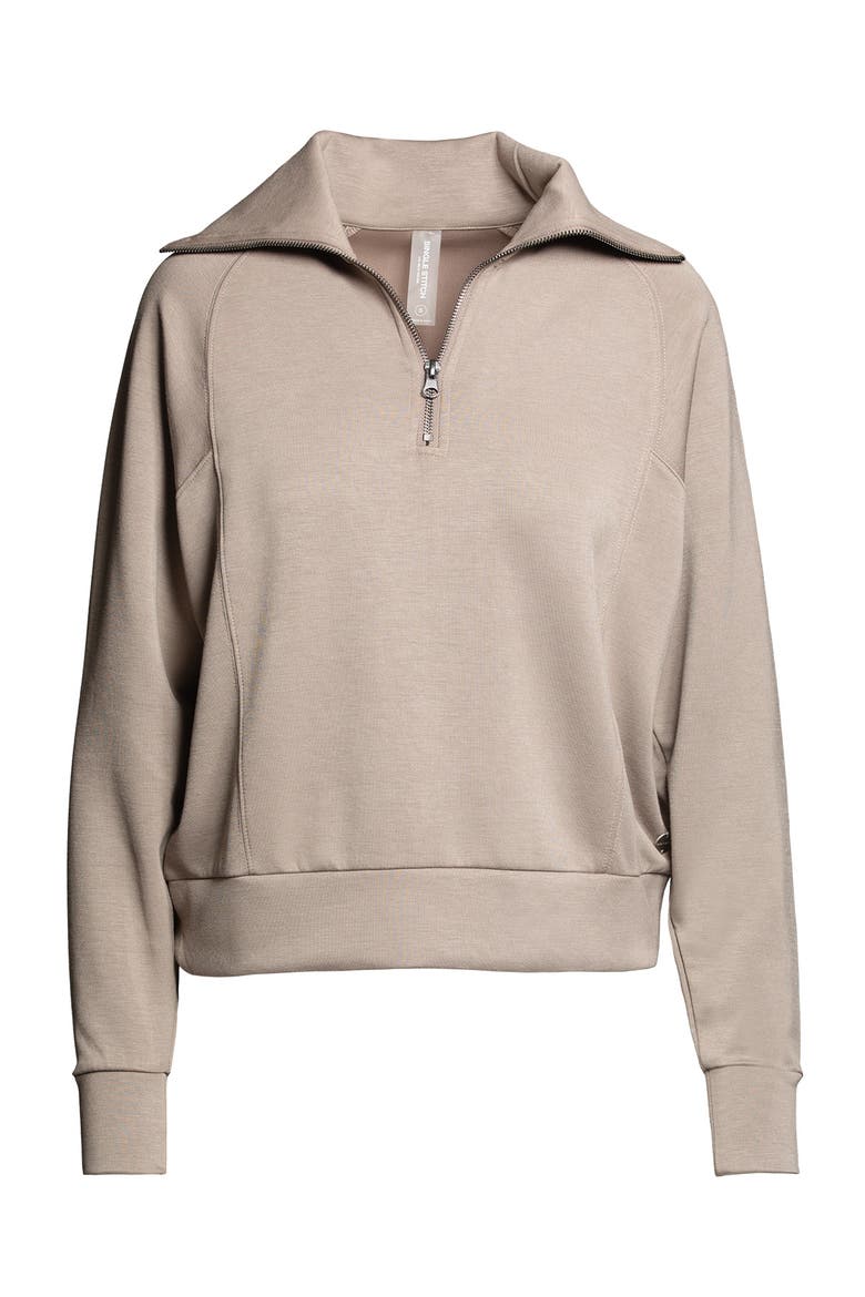 Ultra Soft 1/4 Zip Pullover, Alternate, color, Walnut