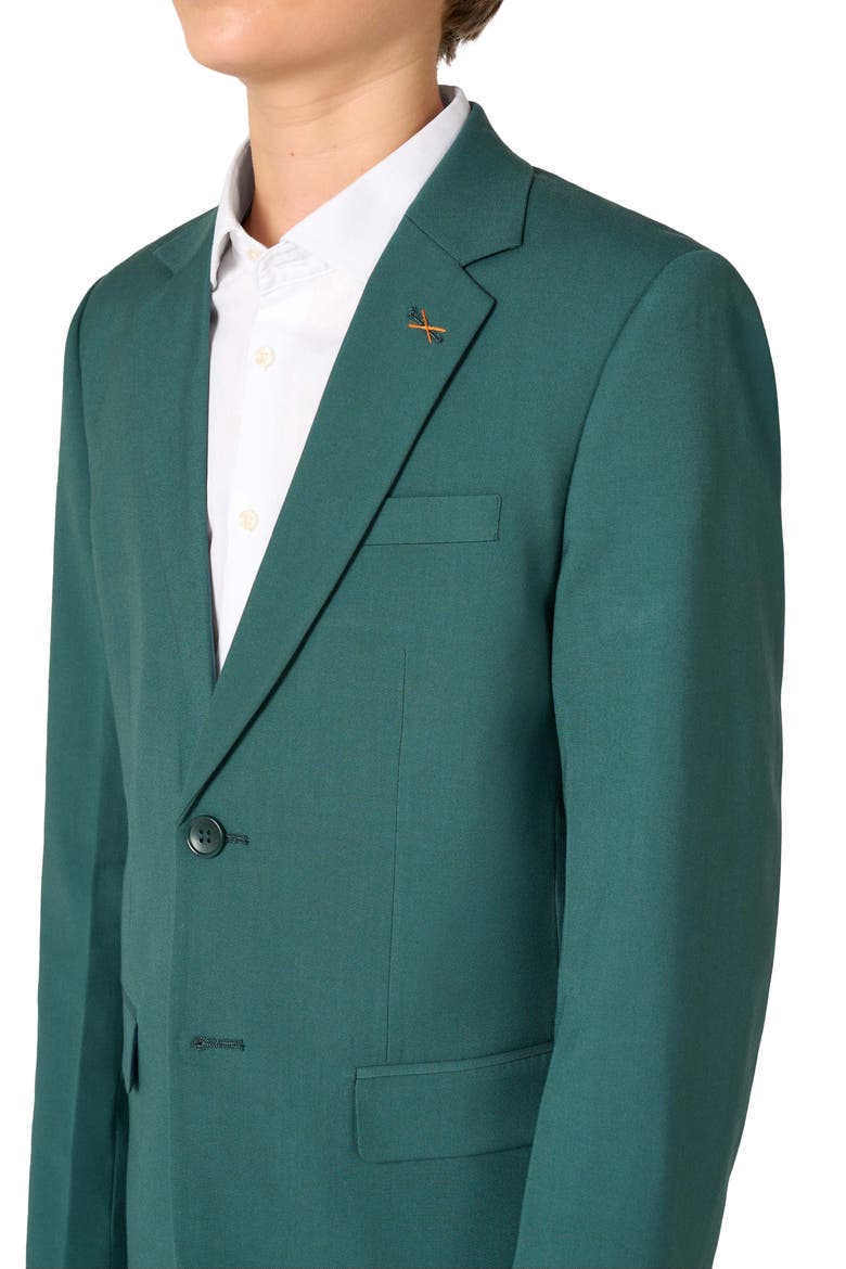 Kids' Daily Posy Green Stretch Suit, Alternate, color, GREEN