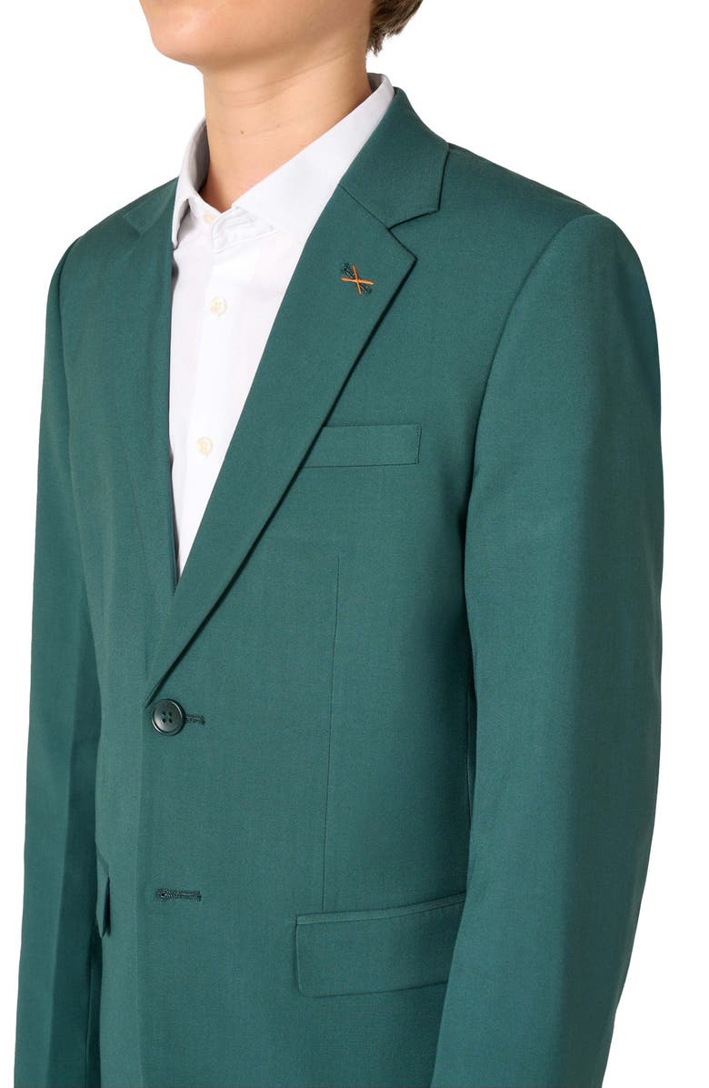 OppoSuits Kids' Daily Posy Green Stretch Suit, Alternate, color, Green