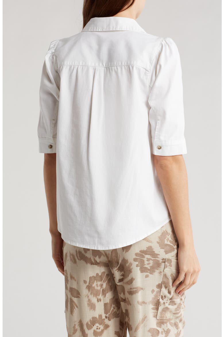 Cotton Button-Up Shirt, Alternate, color, WHITE
