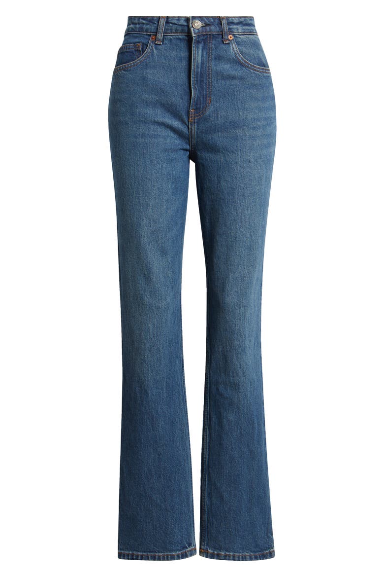 Jax Super High Waist Straight Leg Jeans, Alternate, color, MELLUSINE