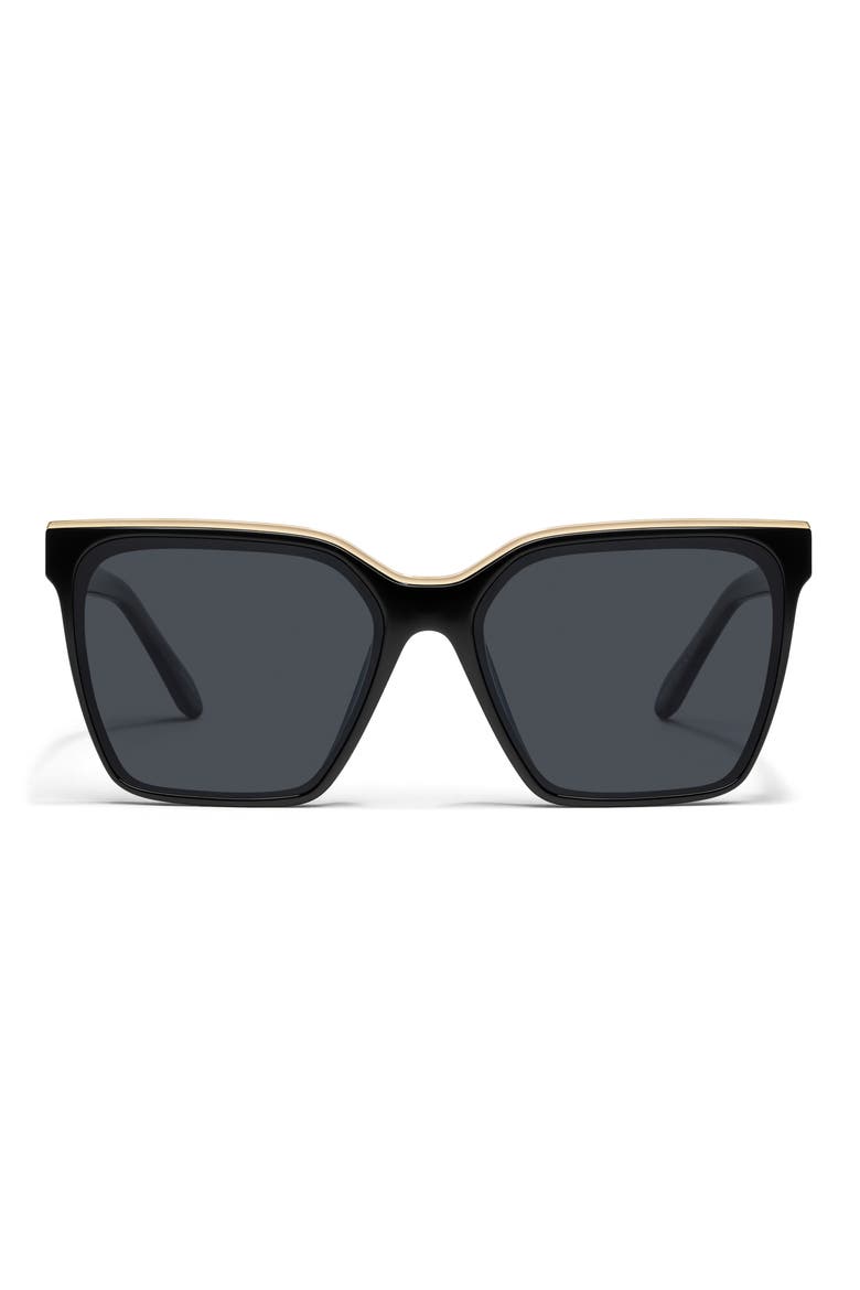 Level Up 60mm Square Sunglasses, Main, color, BLACK GOLD/ SMOKE