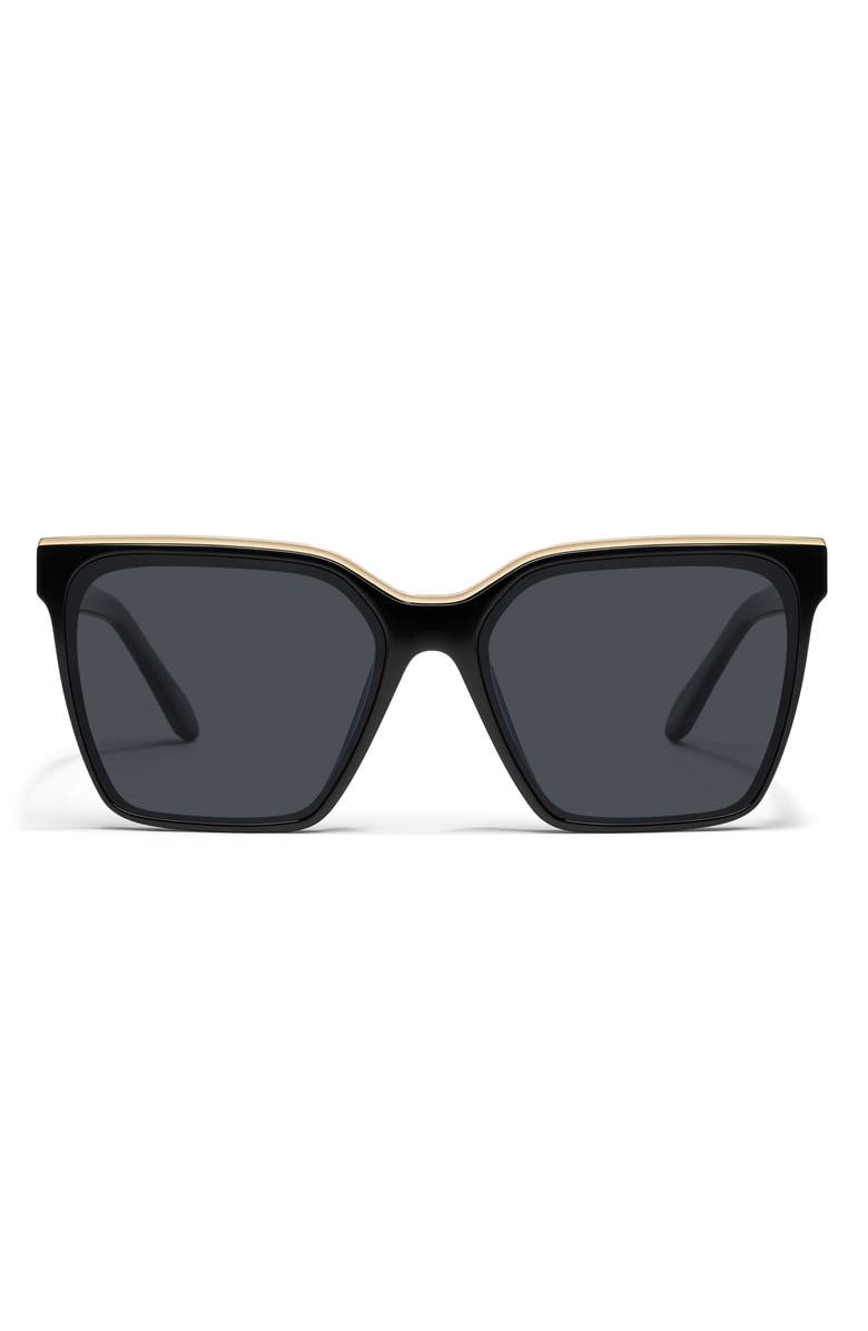 QUAY Level Up 60mm Square Sunglasses, Main, color, Black Gold/ Smoke