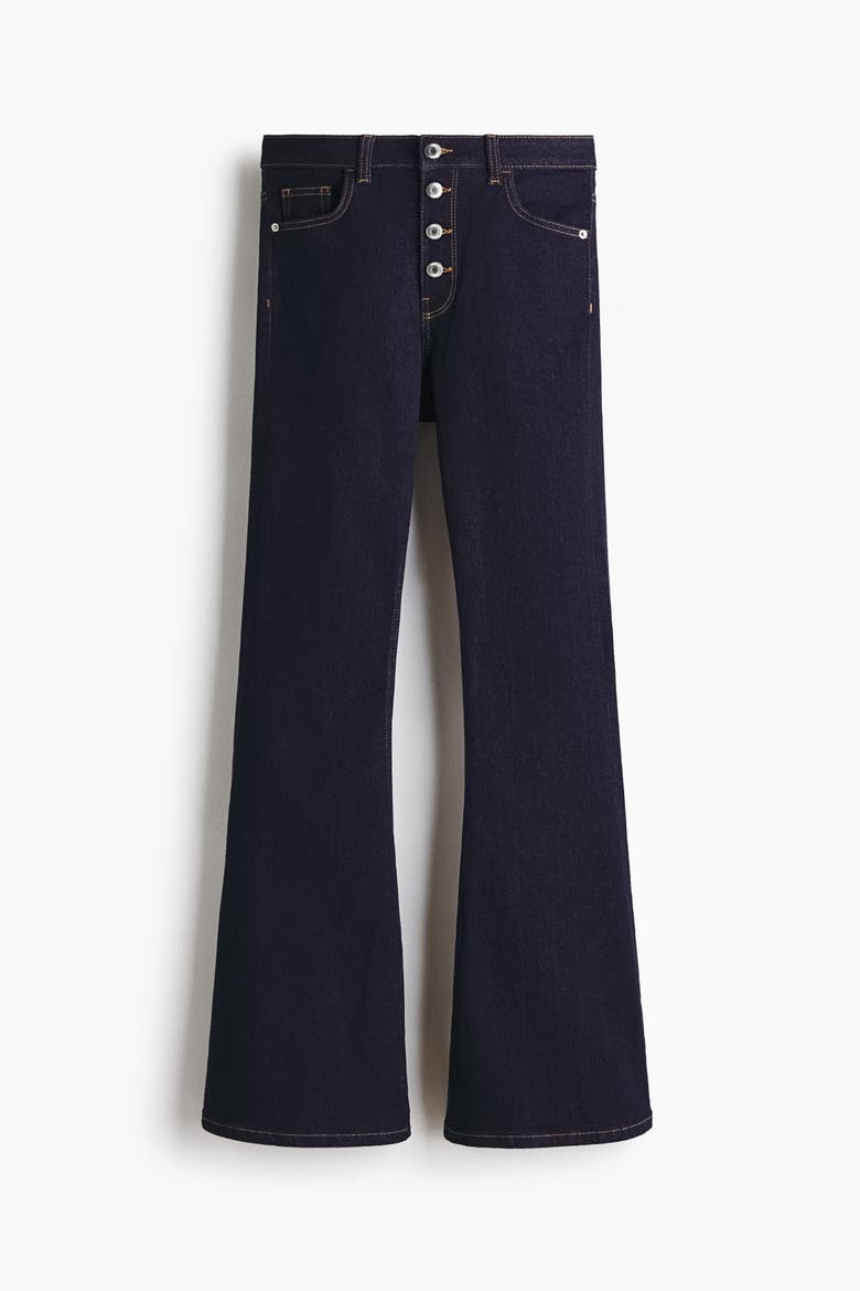 Flared High Jeans, Alternate, color, Dark denim blue