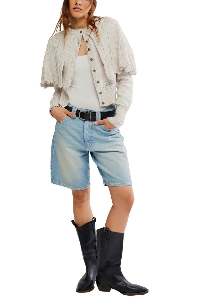 Free People Bali Cape May Wool Cardigan, Alternate, color, Natural Combo