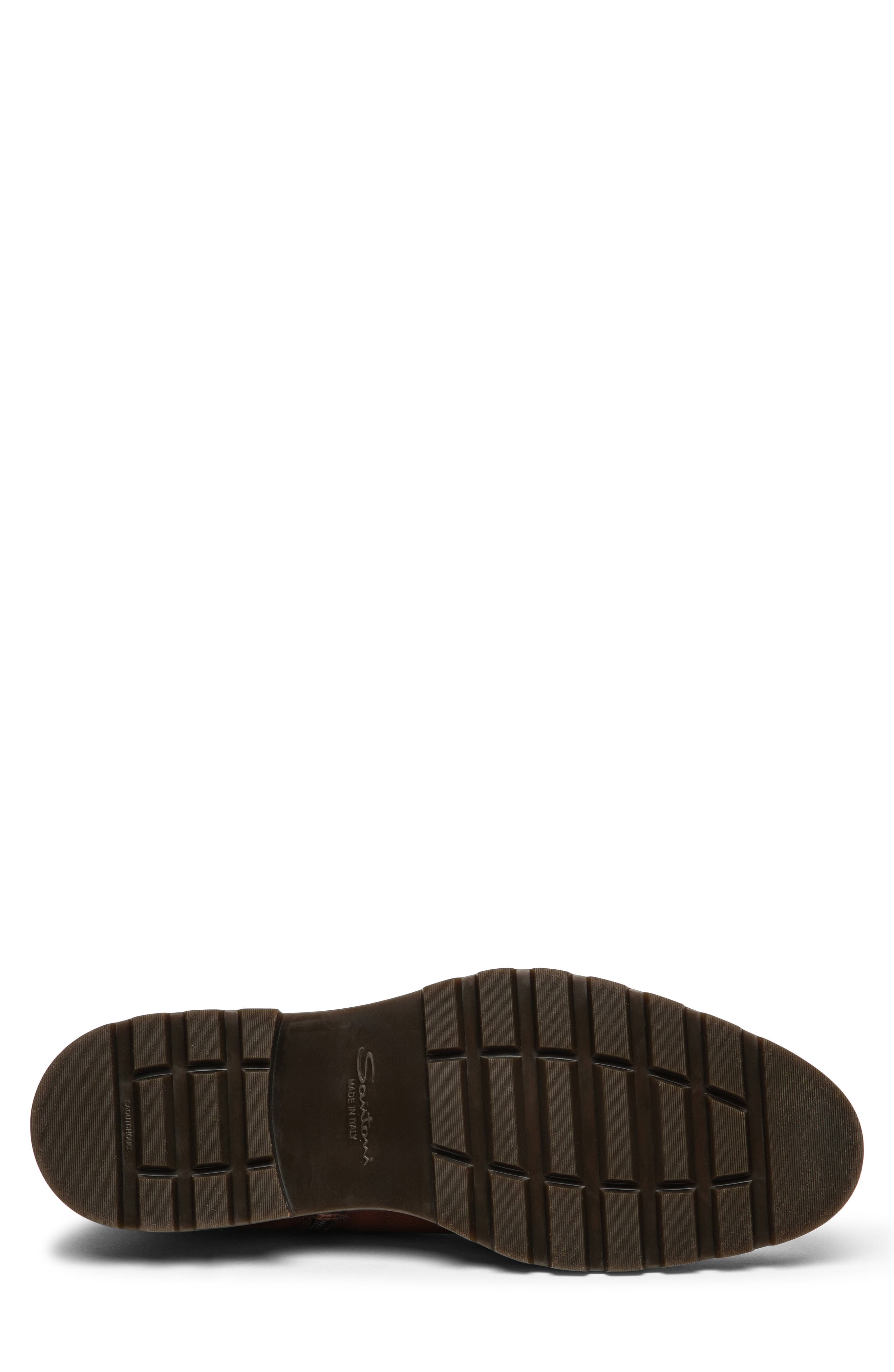 Santoni Flair Moc Toe Boot, Alternate, color, Dark Brown