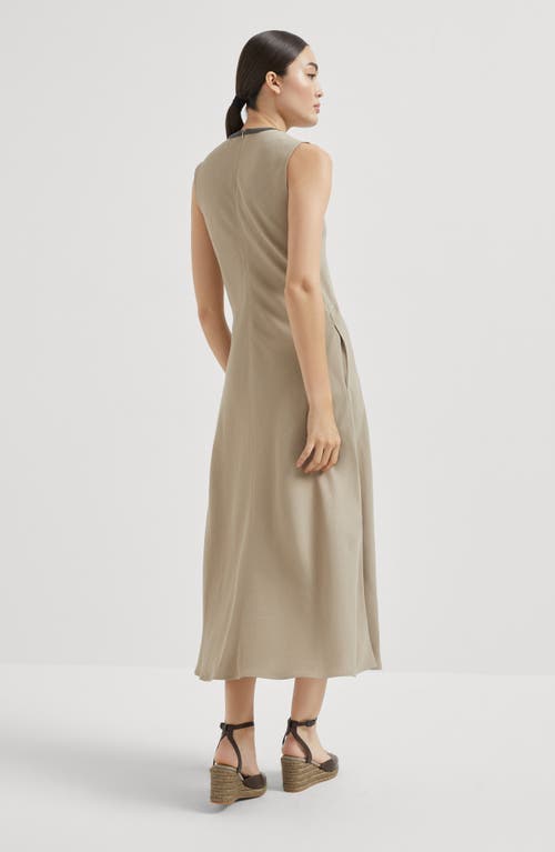 Brunello Cucinelli Twill Dress With Monili
