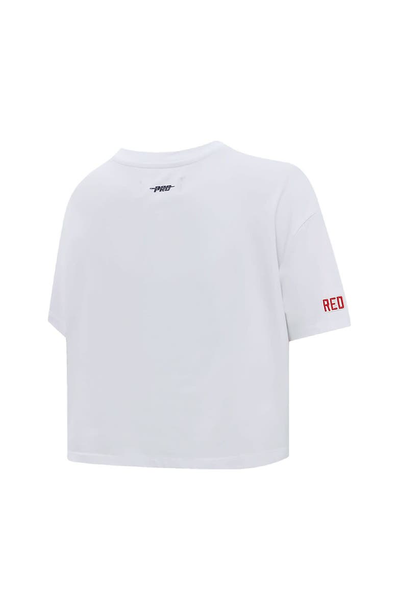 PRO STANDARD Women's Pro Standard White Detroit Red Wings Boxy Script Tail Cropped T-Shirt, Alternate, color, 