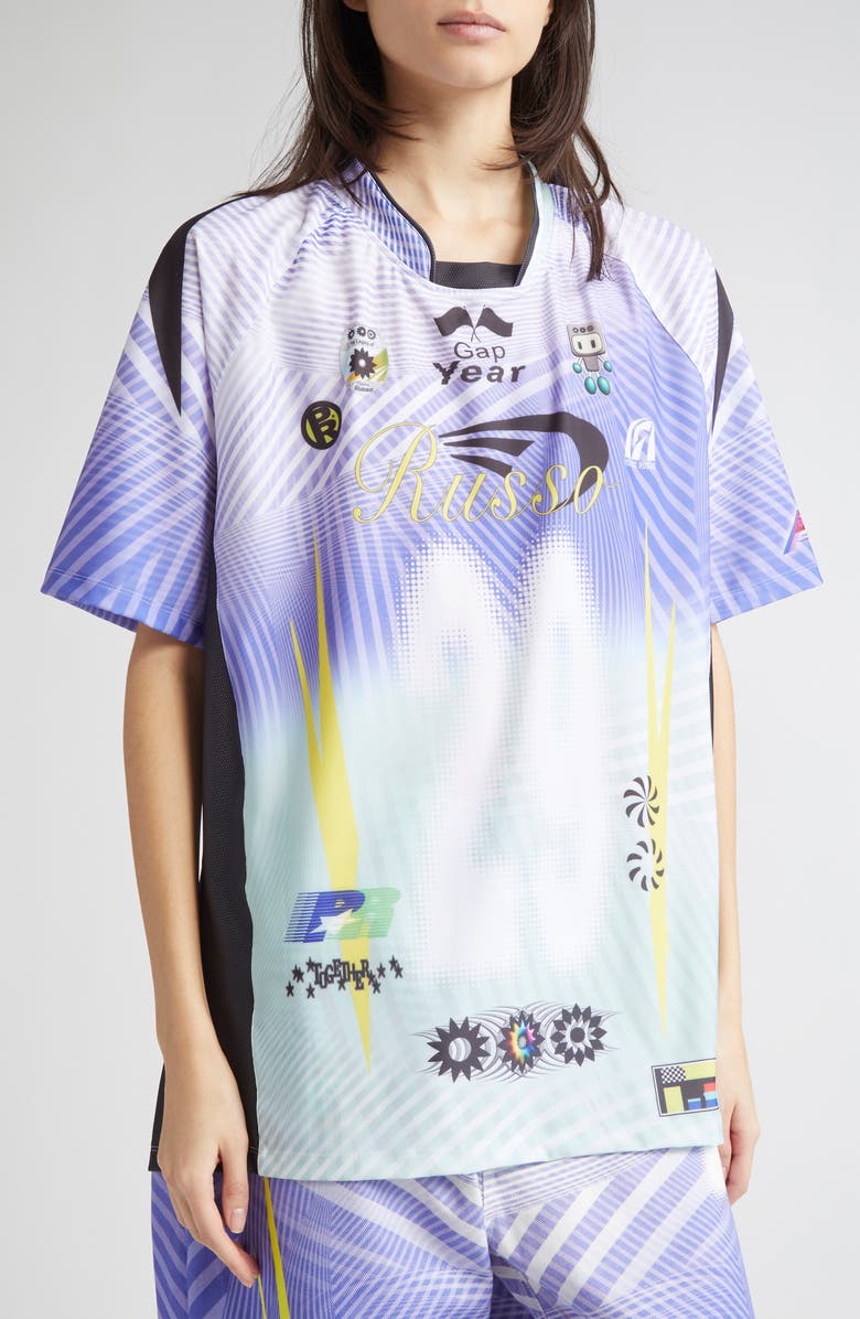 Paolina Russo Oversize Short Sleeve Stretch Jersey Top, Alternate, color, 