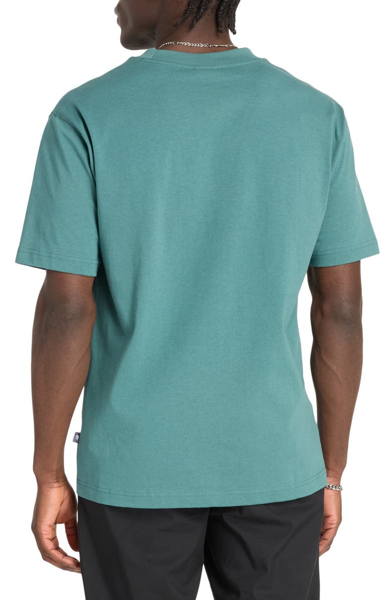 New Balance Embossed Varsity Cotton Graphic T-Shirt, Alternate, color, 