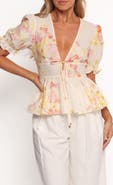 Petal & Pup Duchess Ruffle Hem Puff Sleeve Top