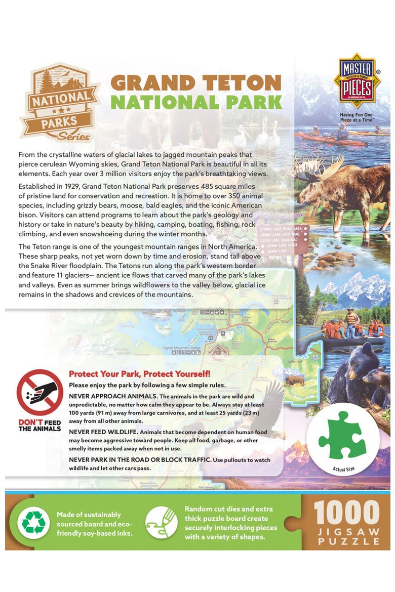 Grand Tetons 1000 Piece Jigsaw Puzzle, Alternate, color, Multicolor