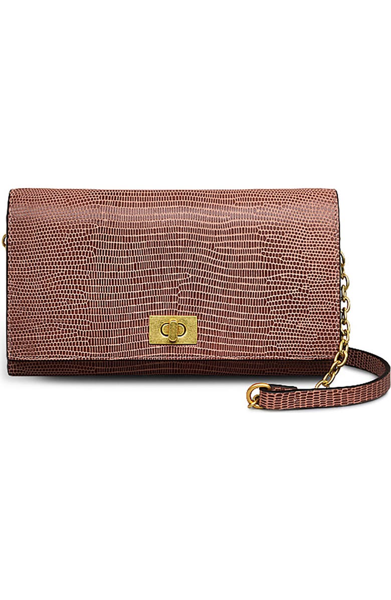 Radley Carpenter Yard Lizard Embossed Crossbody Bag, Main, color, Prairie Pink