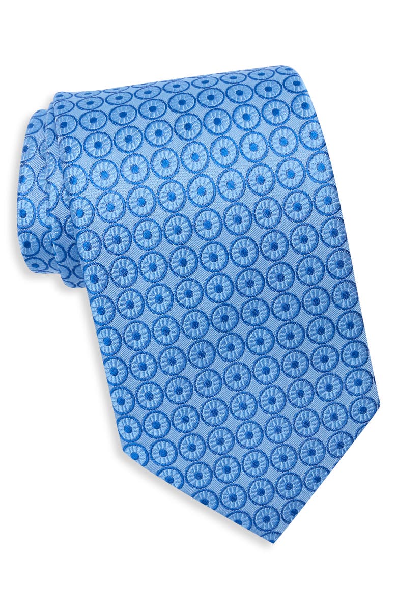 Ted Baker London Westferry Circle Neat Silk Blend Tie, Main, color, Light Blue