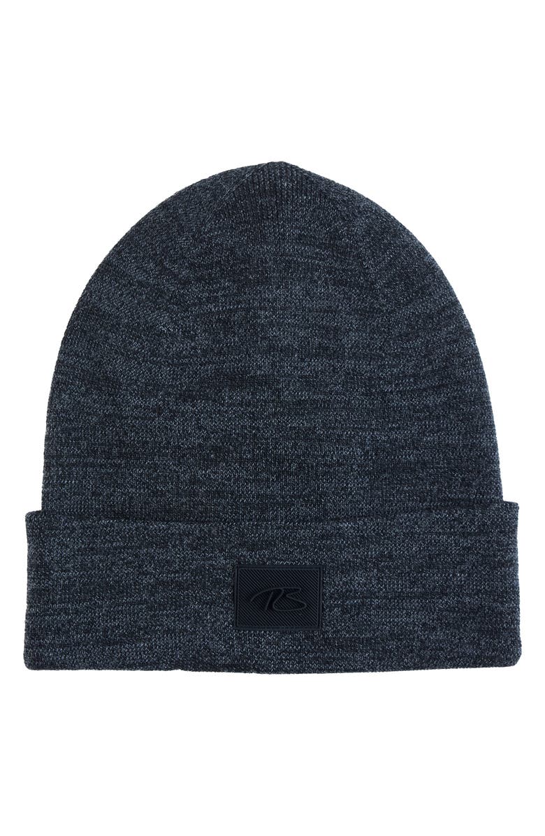 Robert Barakett Merino Wool Double Layer Beanie, Main, color, Charcoal