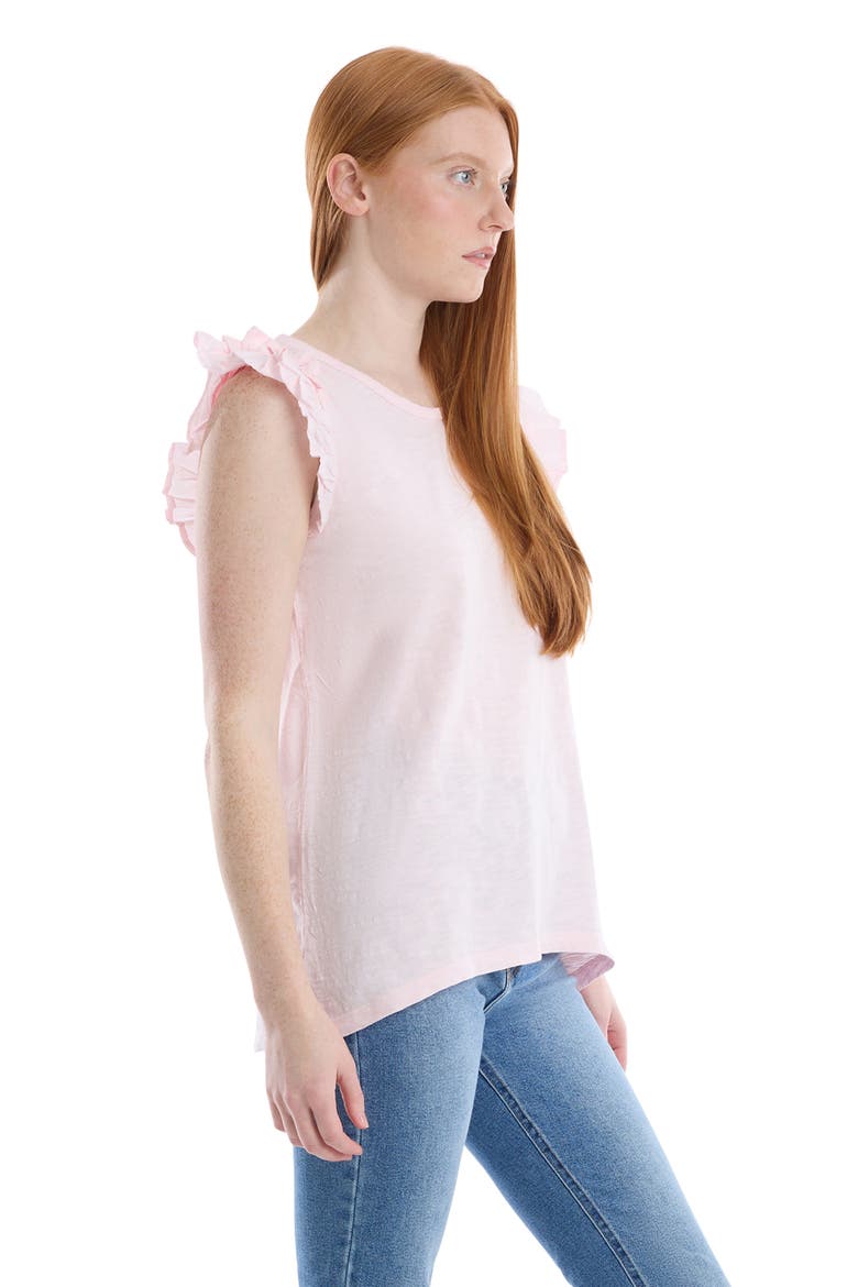 Crew Neck Short Sleeve Shrunken Boyfriend Tee, Alternate, color, Barely Pink
