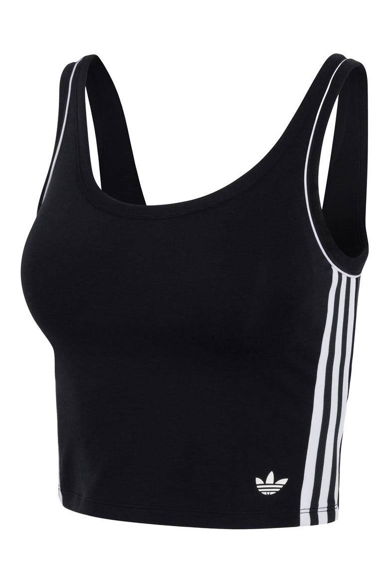 Comfort Flex Cotton Blend Crop Tank, Alternate, color, BLACK