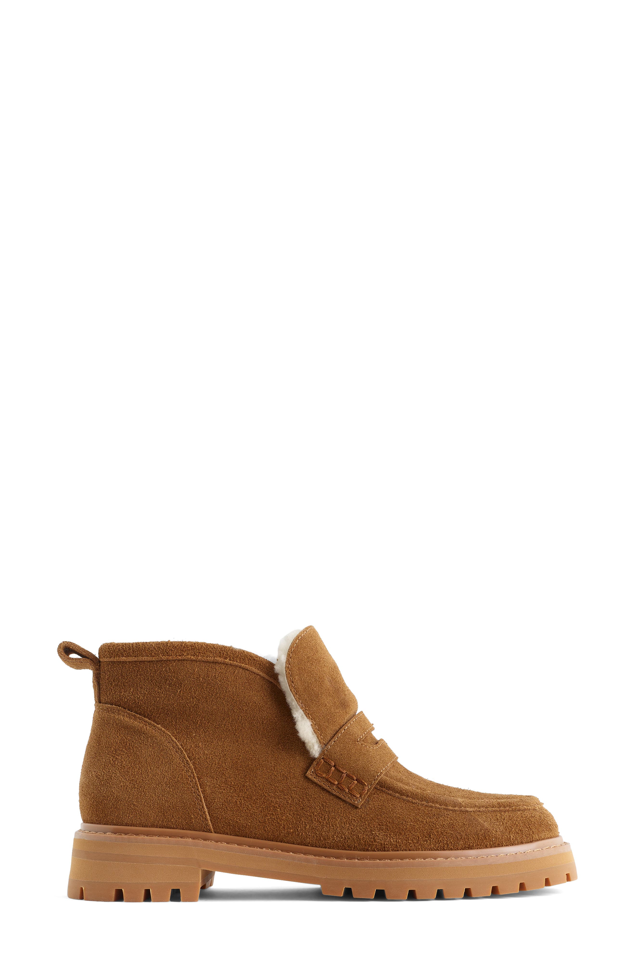 Madewell The Ryder Genuine Shearling Ankle Boot, Main, color, 