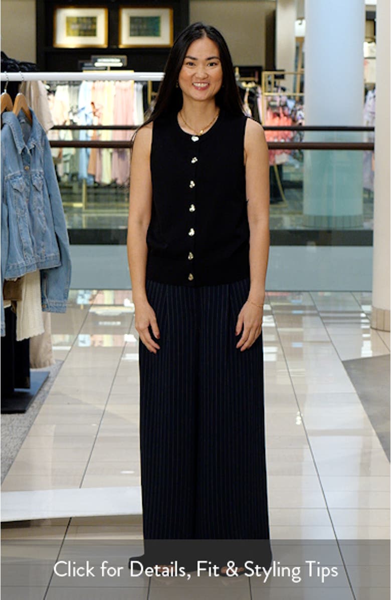 Crewneck Button-Up Sweater Vest, sales video thumbnail