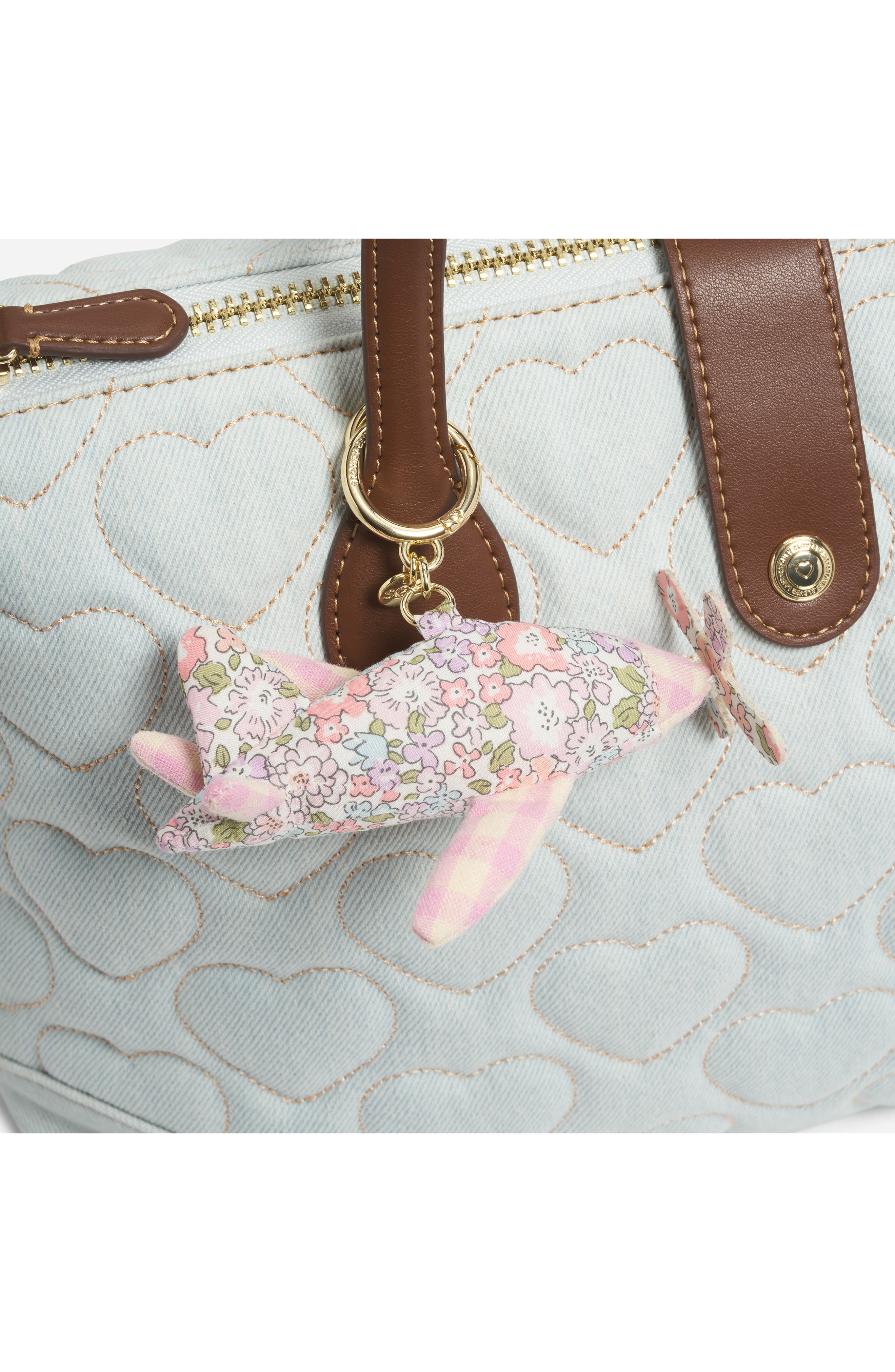 Stoney Clover Lane x Liberty Puffy Airplane Bag Charm, Alternate, color, Pink Multi