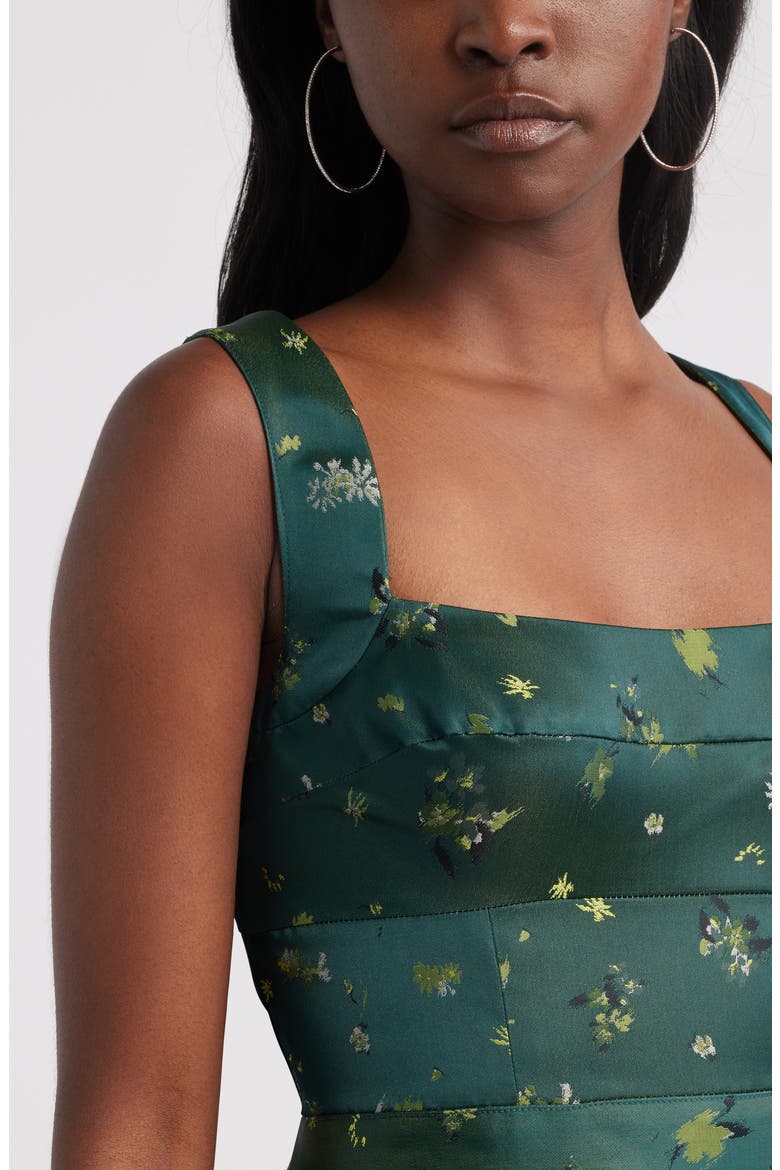 pleated seamed bodice jacquard maxi cocktail dress chelsea28 Chelsea28 Pleated Seamed Bodice Jacquard Maxi Cocktail Dress in Purple