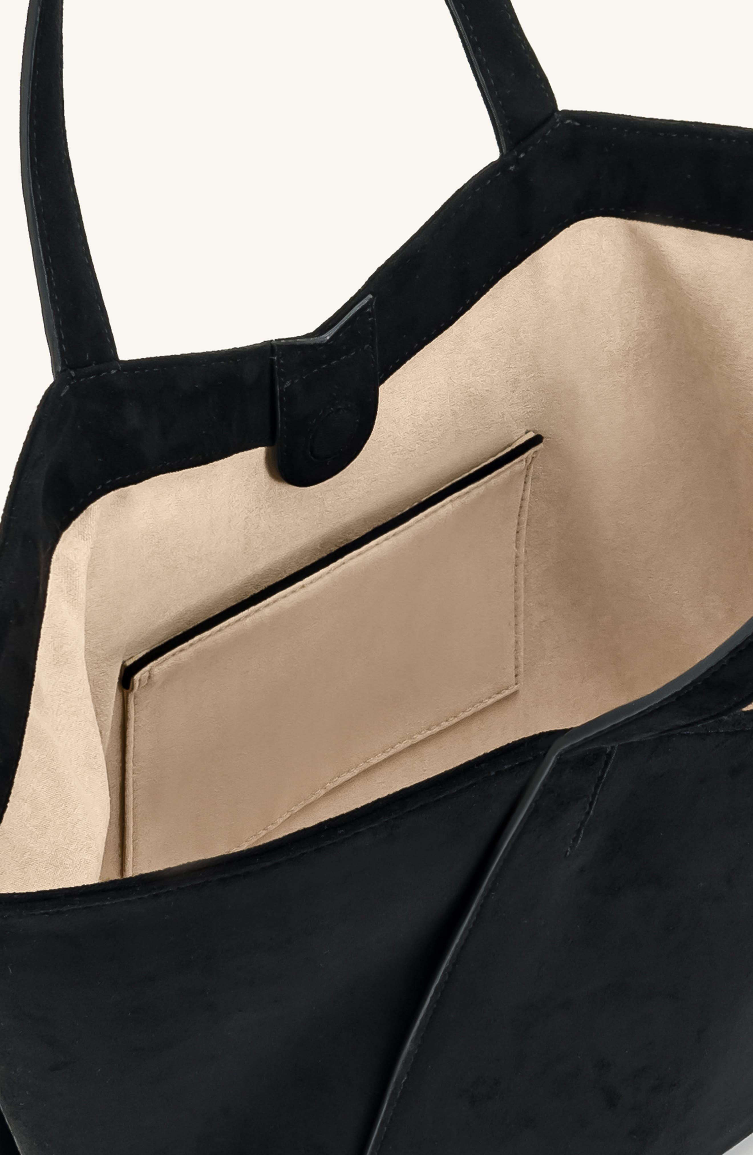 JW PEI Large Kiana Faux Suede Tote, Alternate, color, Black