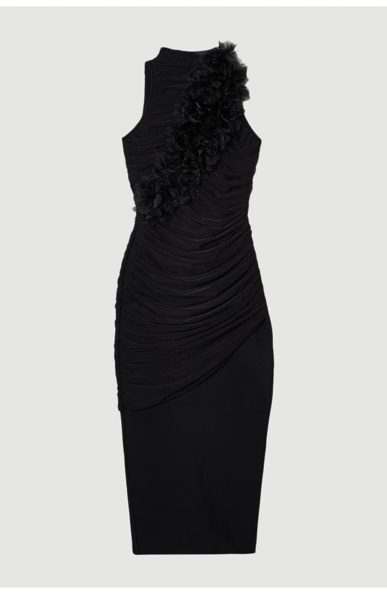 Karen Millen Bandage Knitted Maxi Dress, Alternate, color, Black