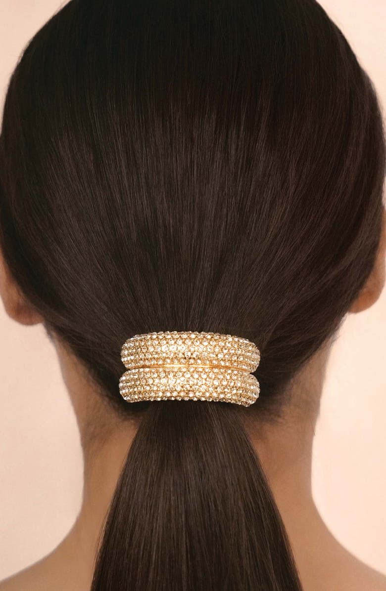 Ettika Crystal Sparkle Ponytail Holder, Alternate, color, Gold