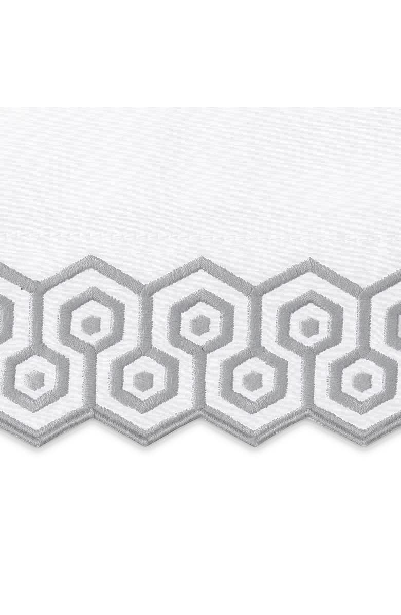 Matouk Felix Flat Sheet, Alternate, color, Silver