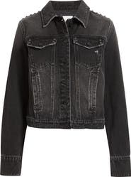 HIDDEN JEANS Stud Detail Denim Trucker Jacket