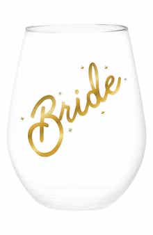 CREATIVE BRANDS Bride Stemless Wine Glass