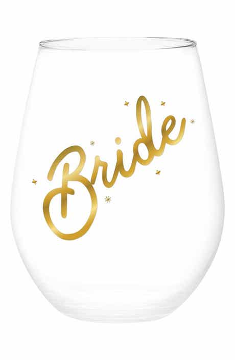 CREATIVE BRANDS Bride Stemless Wine Glass
