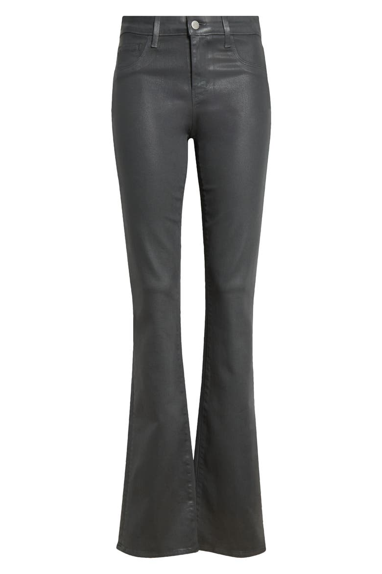 Selma High Waist Baby Boot Jeans, Alternate, color, DARK SHADOW COATED