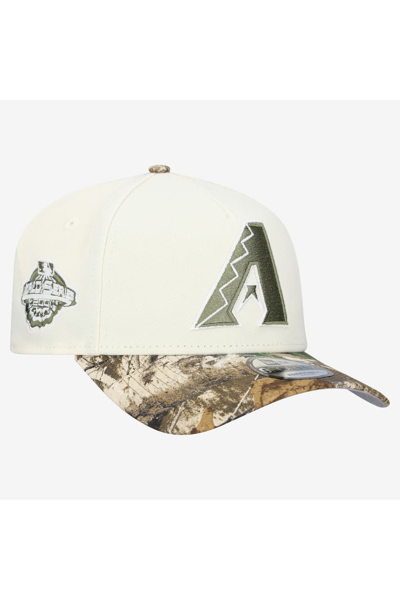 Men's New Era Khaki/Realtree Camo Arizona Diamondbacks 9FORTY A-Frame Adjustable Hat, Main, color, Khaki