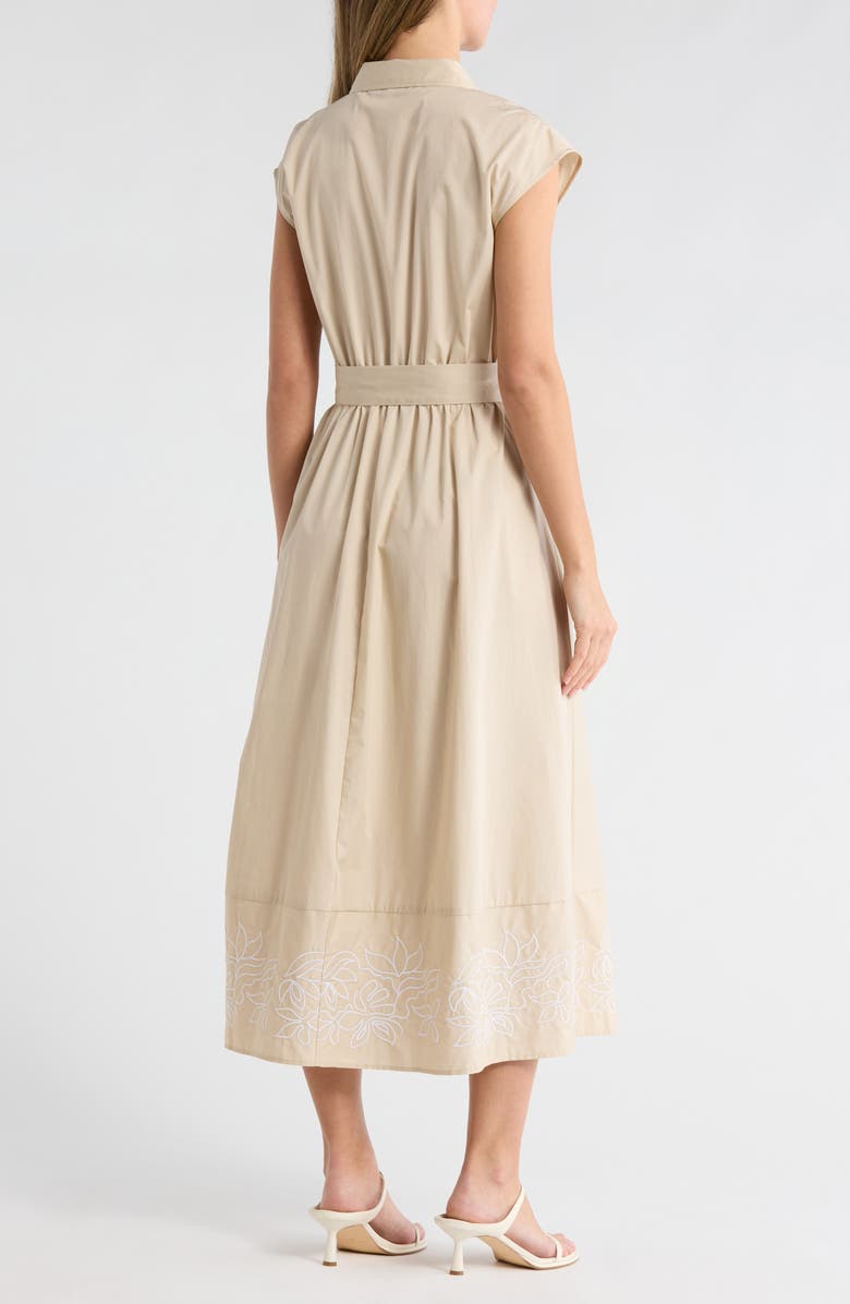 Ellen Tracy Floral Embroidered Poplin Shirtdress, Alternate, color, 