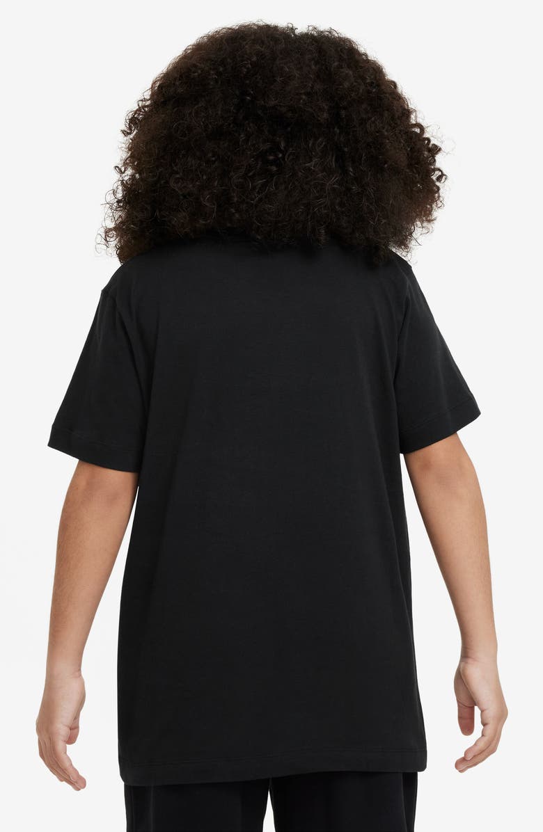 Nike Kids' Sportswear Cotton Graphic T-Shirt, Alternate, color, Black