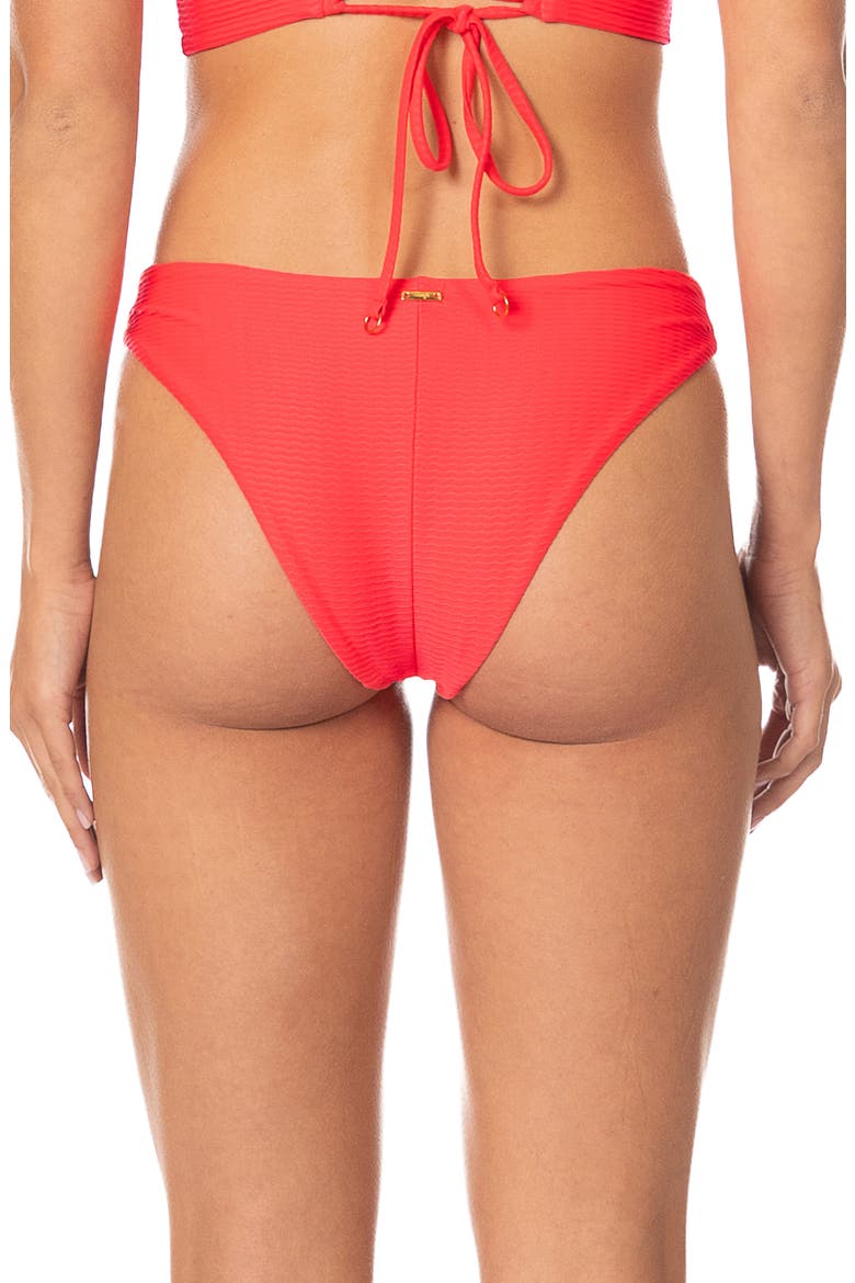 Sunset Punch Iconic Reversible Bikini Bottoms, Alternate, color, BRIGHT RED