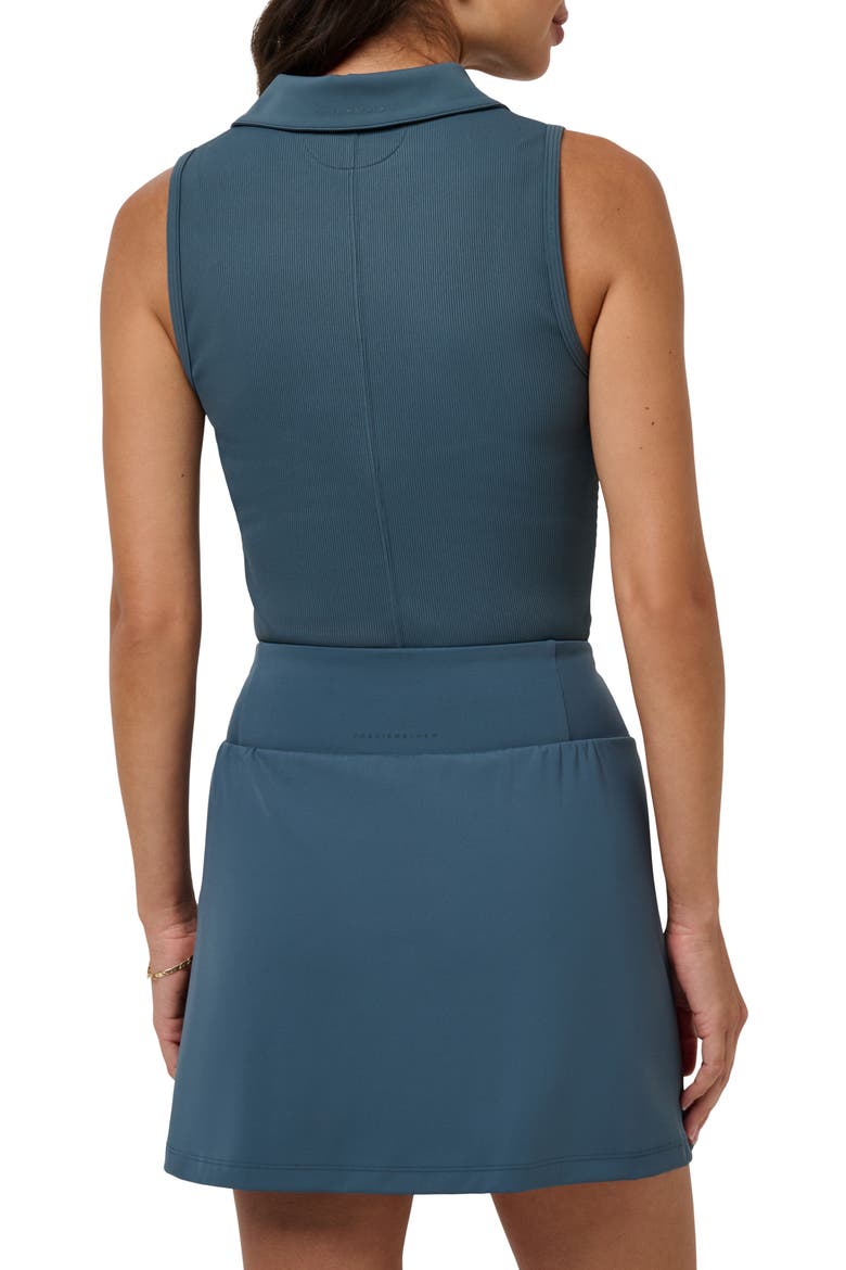 Midline Zip Polo Tank, Alternate, color, DARK SLATE