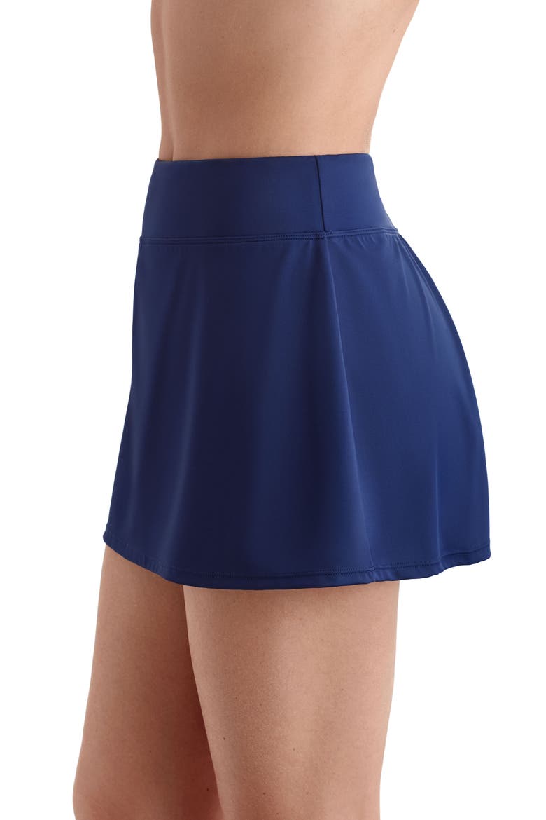 Side Zipper Pocket Swim Skort, Alternate, color, Navy Blue