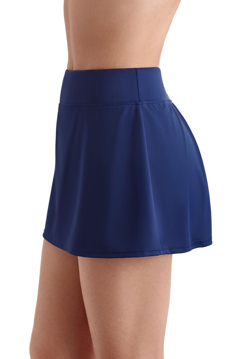 ShapeSolver Side Zipper Pocket Swim Skort, Alternate, color, Navy Blue