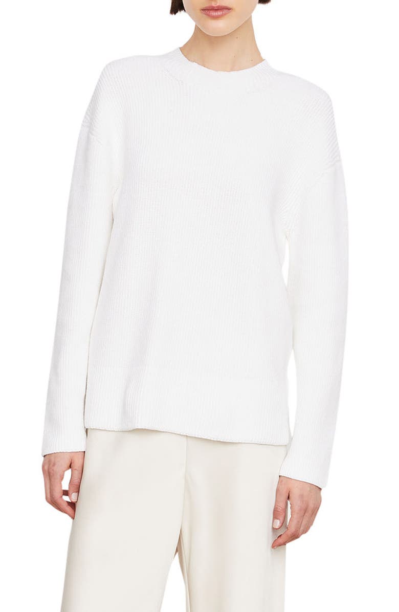 Vince Cotton Blend Rib Pullover, Main, color, 