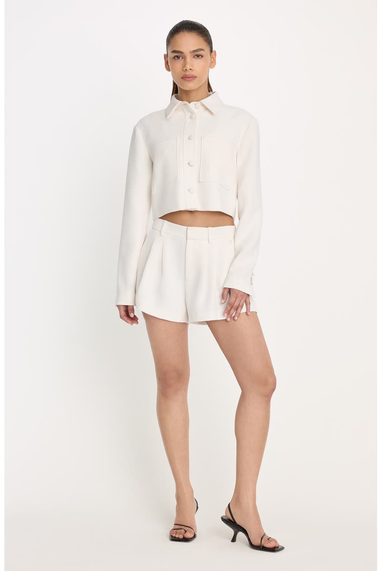 Luxe Suiting Shorts, Alternate, color, SOFT SHELL