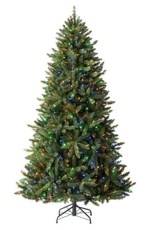 Artificial Pre-Lit Color Blast Balsam Spruce Tree