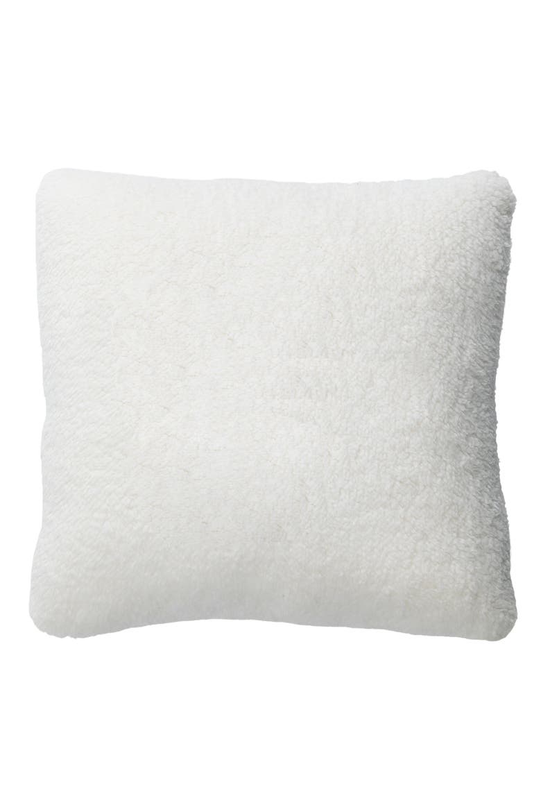 Storytime Pooh Soft Faux Shearling Nursery Throw Pillow, Alternate, color, Cream