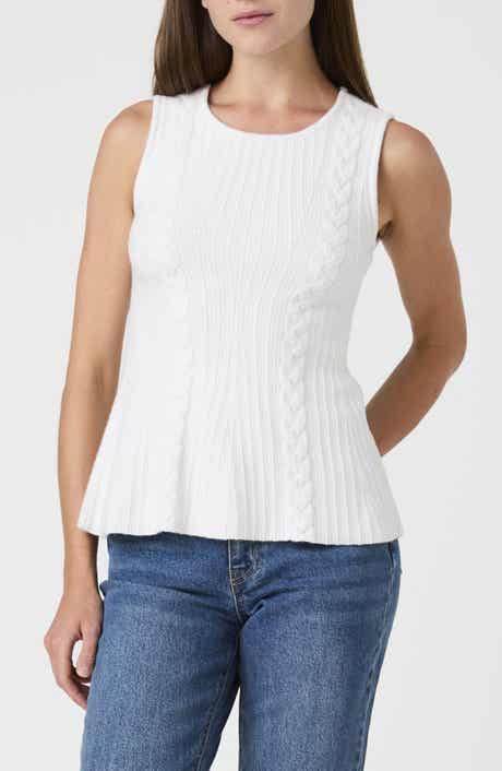 Cable Knit Peplum Sweater