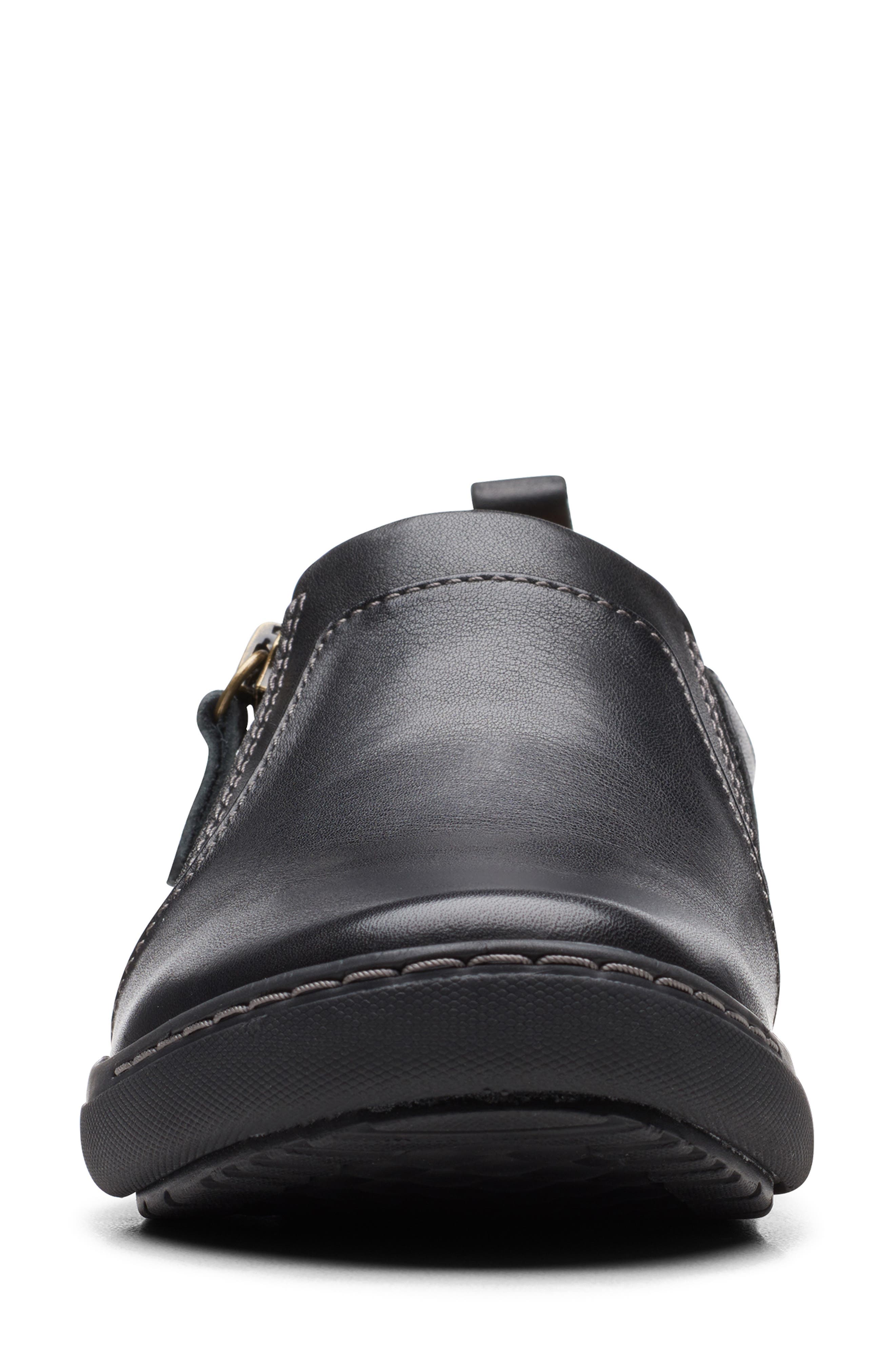 Clarks<sup>®</sup> Nalle Lilac Slip-On Sneaker, Alternate, color, Black Leather