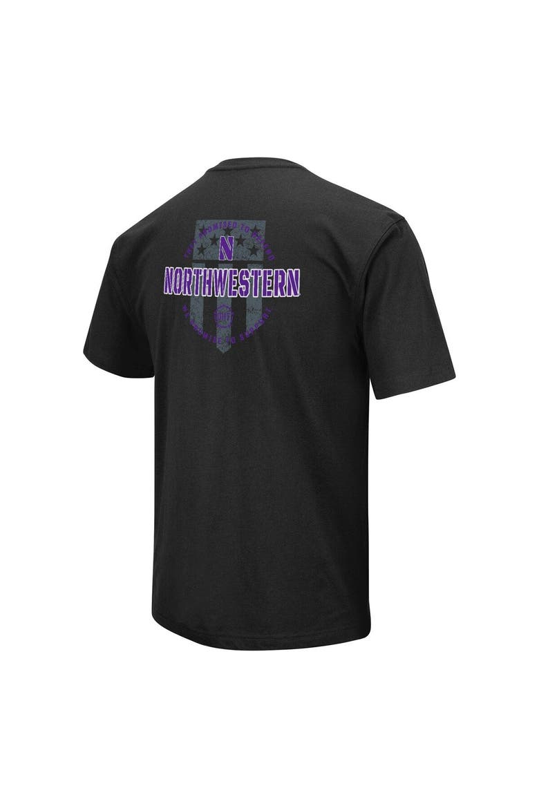 Men's Colosseum Black Northwestern Wildcats OHT Military Appreciation T-Shirt, Alternate, color, Black